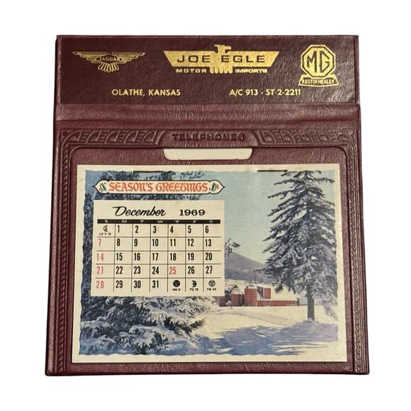 VTG 1970 Jaguar MG Austin Healey Calendar Motor Imports Olathe Kansas Joe Egle - Picture 2 of 9